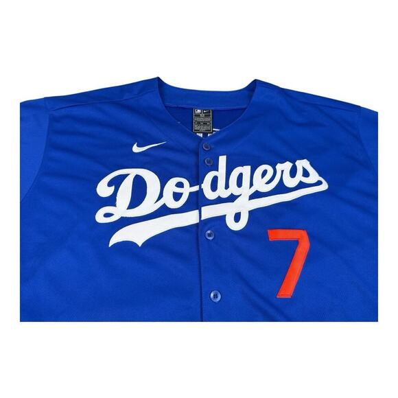 Nike MLB Authentic Collection L.A. Dodgers Julio Urias #7 Jersey Size - 52 2XL - Picture 12 of 13